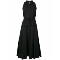 Paule Ka Vestido midi com cinto - Preto