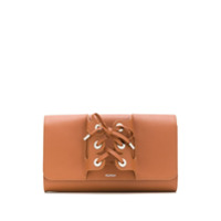 Perrin Paris Clutch de couro - Marrom