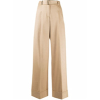 Peserico Calça pantalona com cinto - Neutro