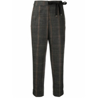 Peserico checked trousers - Cinza