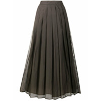 Peserico pleated maxi skirt - Cinza