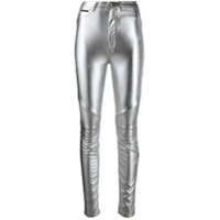 Philipp Plein Calça cintura alta - Prateado