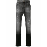Philipp Plein Calça jeans reta - Cinza
