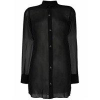 Philipp Plein Camisa de georgette - Preto