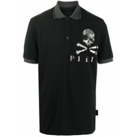 Philipp Plein Camisa polo camuflada - Preto