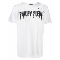 Philipp Plein Camiseta destroyed - Branco