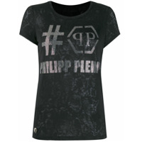 Philipp Plein Camiseta destroyed - Preto