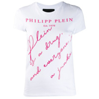 Philipp Plein Camiseta Statement - Branco