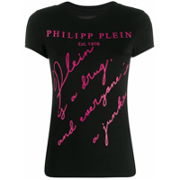 Philipp Plein Camiseta Statement - Preto