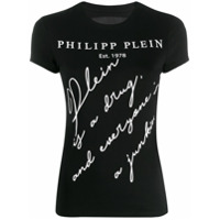 Philipp Plein Camiseta Statement - Preto