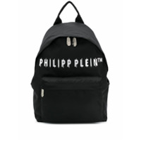 Philipp Plein logo print backpack - Preto