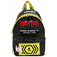 Philipp Plein Mochila com patch - Preto