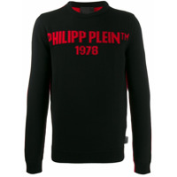 Philipp Plein Suéter color block - Preto