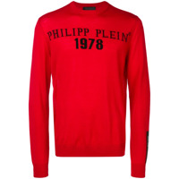 Philipp Plein Suéter com logo - Vermelho