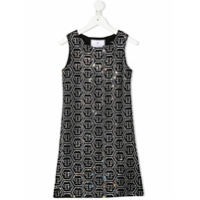 Philipp Plein Vestido com logo - Preto