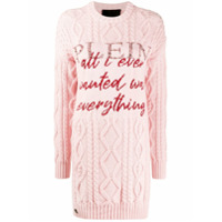 Philipp Plein Vestido de tricÃ´ - Rosa