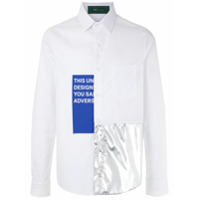 Piet Camisa Patchwork com bolso - Branco