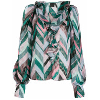 Pinko Blusa com estampa chevron - Verde