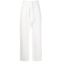Pinko Calça jeans reta com cinto - Branco