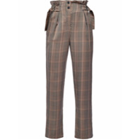 Pinko Calça xadrez - Preto