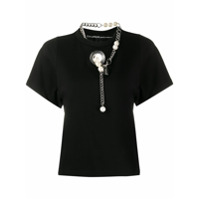 Pinko Camiseta com detalhe de colar - Preto