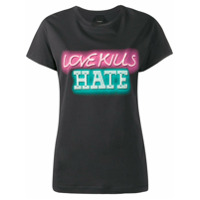 Pinko Camiseta Love Kills Hate - Preto