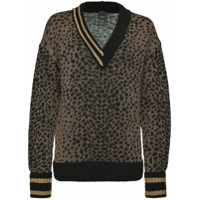 Pinko leopard print jumper - Marrom