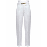 Pinko logo belt trousers - Branco