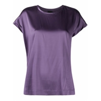 Pinko plain silk T-shirt - Roxo