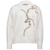 Pinko Suéter de lã com bordado - Branco