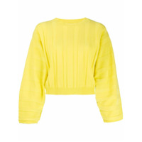 Pinko Suéter decote careca canelado - Amarelo