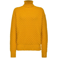 Pinko textured mock neck jumper - Amarelo