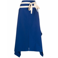 Plan C high-waisted asymmetric skirt - Azul