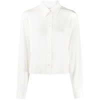 Ports 1961 Camisa cropped de seda - Branco