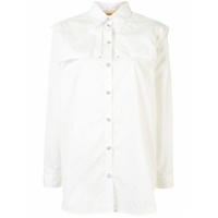 PortsPURE Camisa com barra curvada - Branco