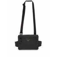 Prada Bolsa com placa de logo - Preto