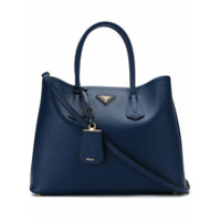 Prada Bolsa Double Bag - Azul