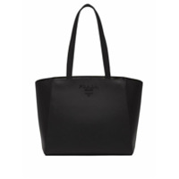 Prada Bolsa tote com placa de logo - Preto