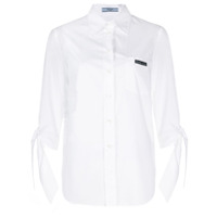 Prada Camisa com amarração nos punhos - Branco