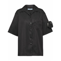 Prada Camisa com logo - Preto