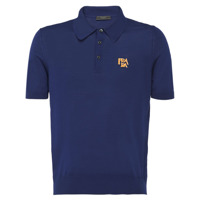 Prada Camisa polo com logo - Azul