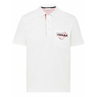 Prada Camisa polo com logo - Branco