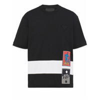 Prada Camiseta com estampa de logo - Preto