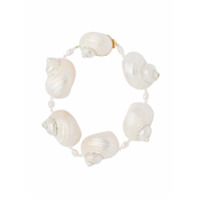 Prada Choker oversized de conchas - Branco