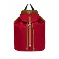 Prada Mochila com placa de logo - Vermelho