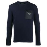 Prada patch pocket jumper - Azul