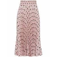 Prada Saia midi com estampa - Rosa