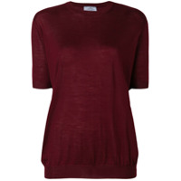 Prada short-sleeved sweatshirt - Vermelho