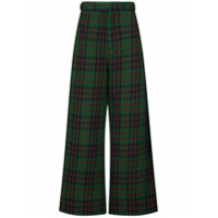 Pronounce Calça pantalona xadrez - Verde