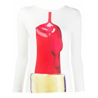 pushBUTTON Blusa com estampa - Branco